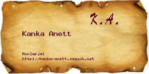 Kanka Anett névjegykártya